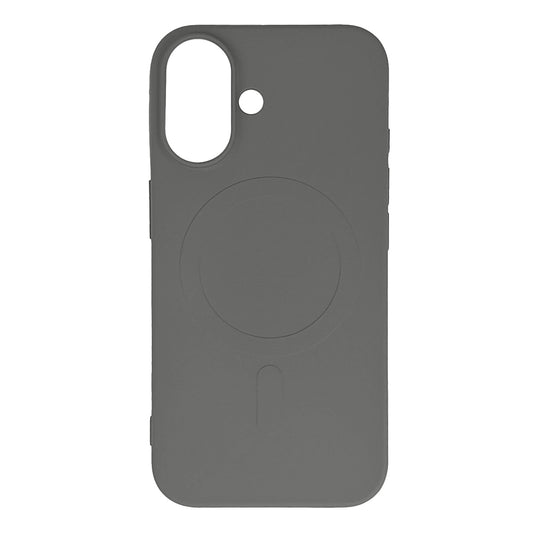 HURTEL Back case for iPhone 16e Liquid Silicone Case MagSafe - gray