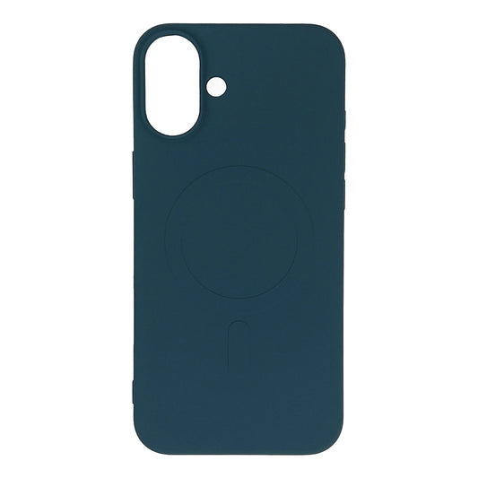 HURTEL Back case for iPhone 16e Liquid Silicone Case MagSafe - blue