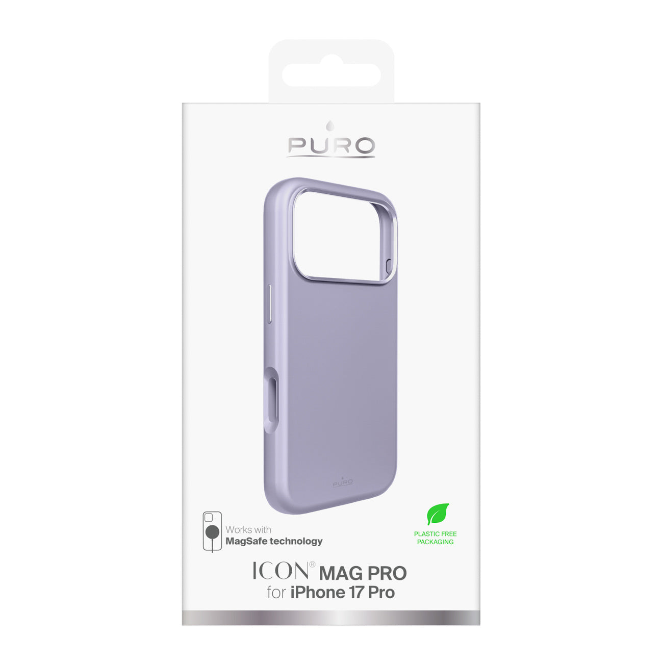 PURO Case with aluminum buttons for iPhone 17 Pro Icon Mag Pro Liquid Silicone MagSafe - lavender – image 2