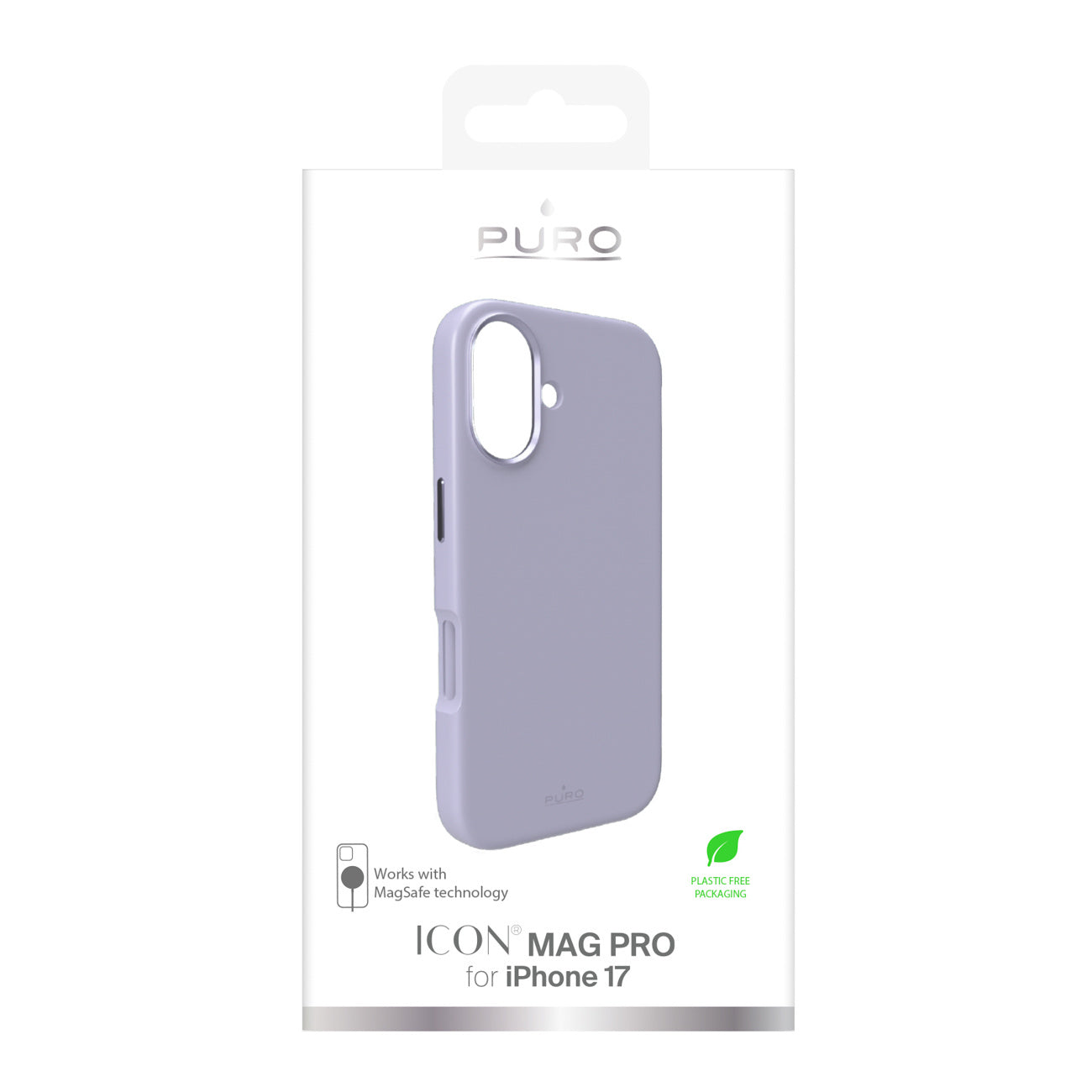 PURO iPhone 17 Icon Mag Pro Liquid Silicone MagSafe Case with Aluminum Buttons - Lavender – image 2
