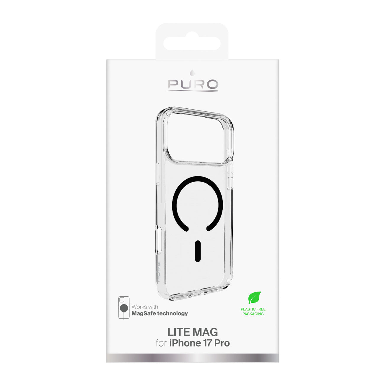 PURO Case cover for iPhone 17 Pro Lite Mag MagSafe - transparent black ring – image 2