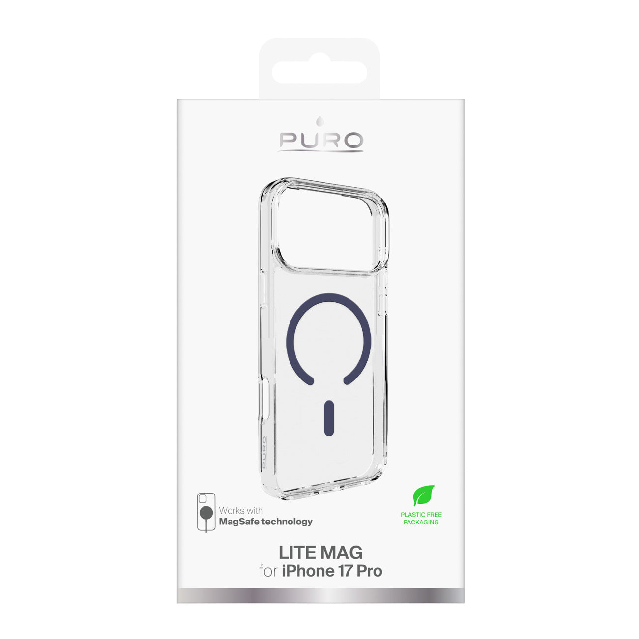 PURO Case cover for iPhone 17 Pro Lite Mag MagSafe - transparent blue ring – image 2