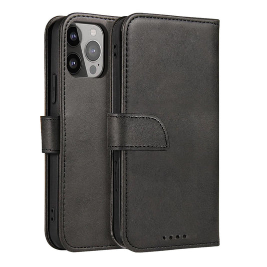 HURTEL Protective case with flap for Samsung Galaxy S25+ Magnet Case - black