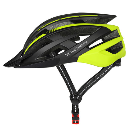 WOZINSKY MTB bicycle helmet with detachable visor and USB rear light 54-57 cm - black and yellow – image 5
