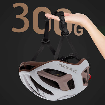 WOZINSKY Ultralight road bicycle helmet 54-58 cm - taupe – image 6