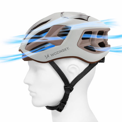 WOZINSKY Kask rowerowy szosowy ultracienki 57-62 cm - taupe – image 6