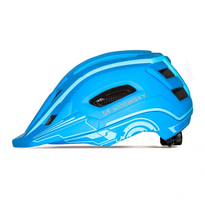 WOZINSKY Children's fullface bicycle helmet with USB rear light, 52-56 cm - blue – image 5
