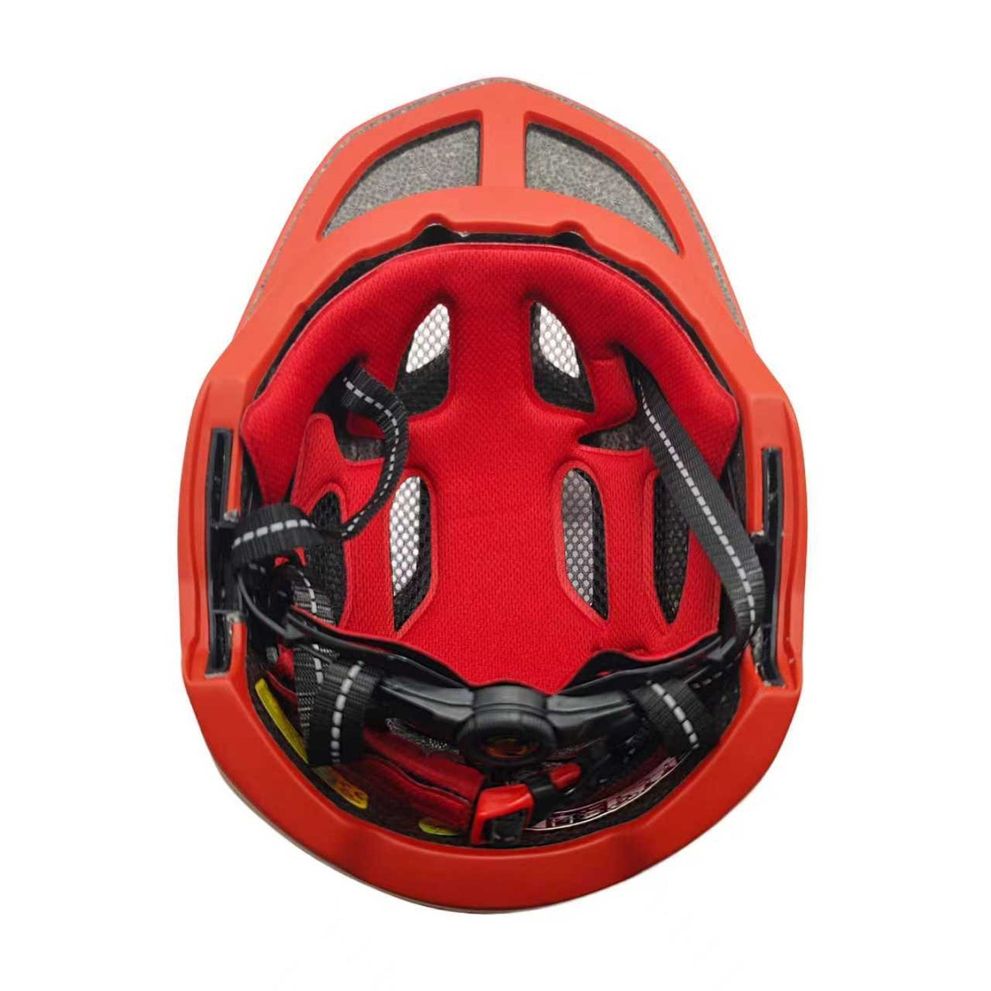 WOZINSKY Children's full-face bicycle helmet with USB rear light, 52-56 cm - red and yellow – image 7