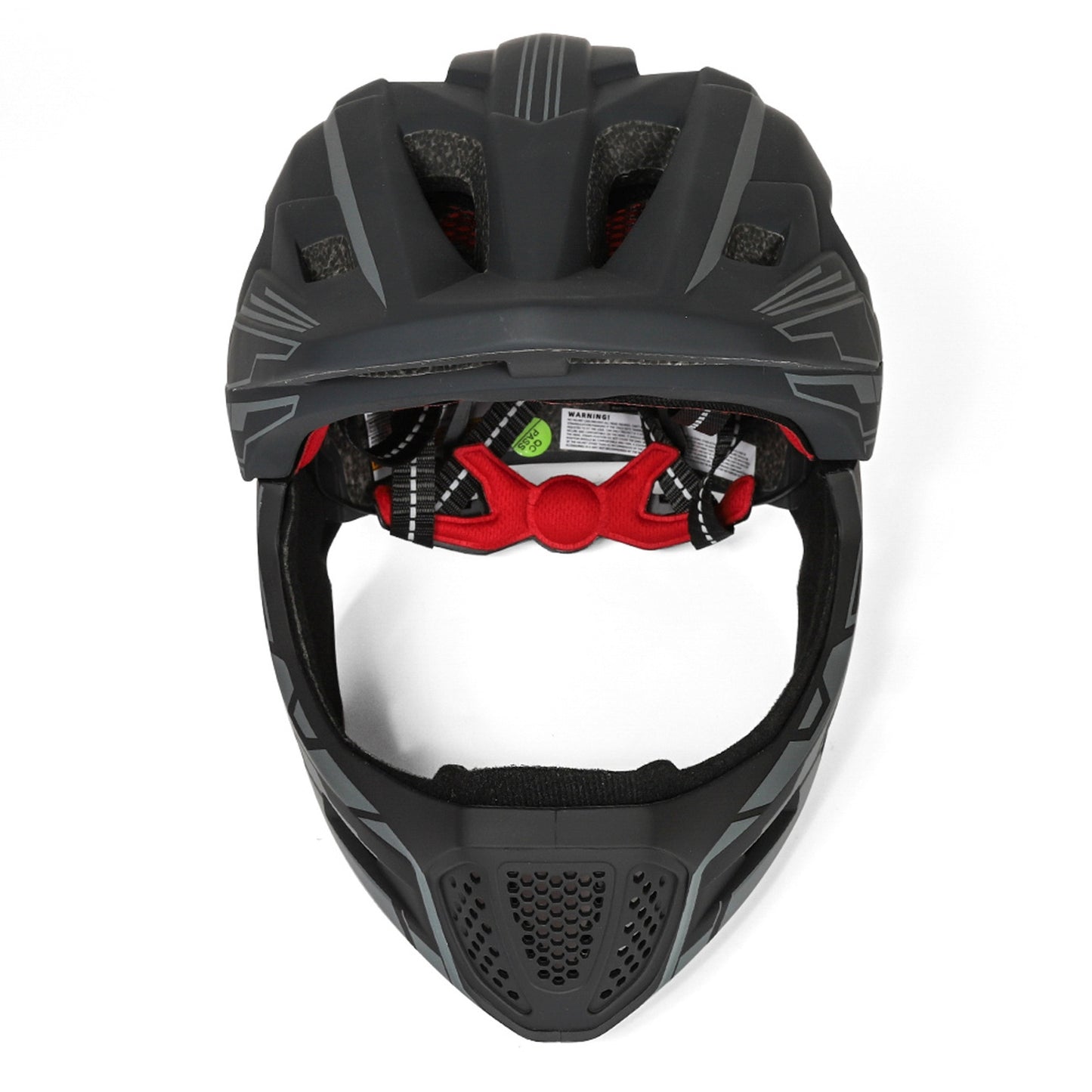 WOZINSKY Children's fullface bicycle helmet with USB rear light, 52-56 cm - gray – image 8