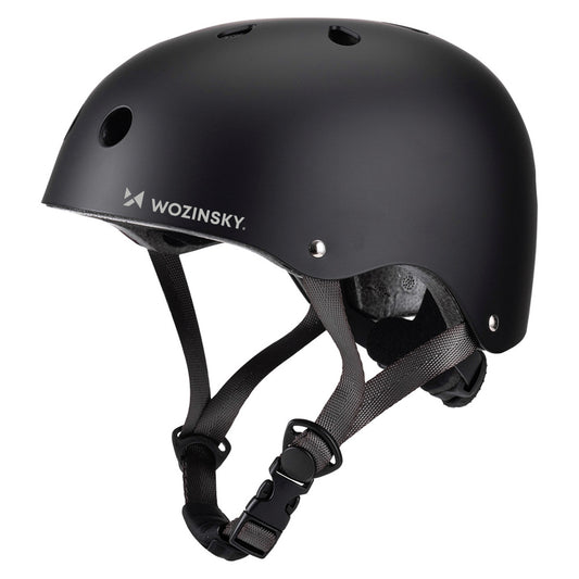 WOZINSKY Lightweight BMX scooter bicycle helmet 48-52 cm - black