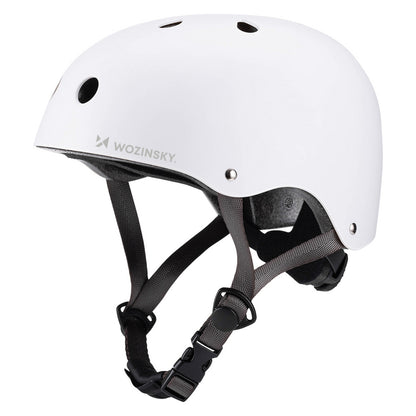 WOZINSKY Lightweight BMX scooter bicycle helmet 48-52 cm - white