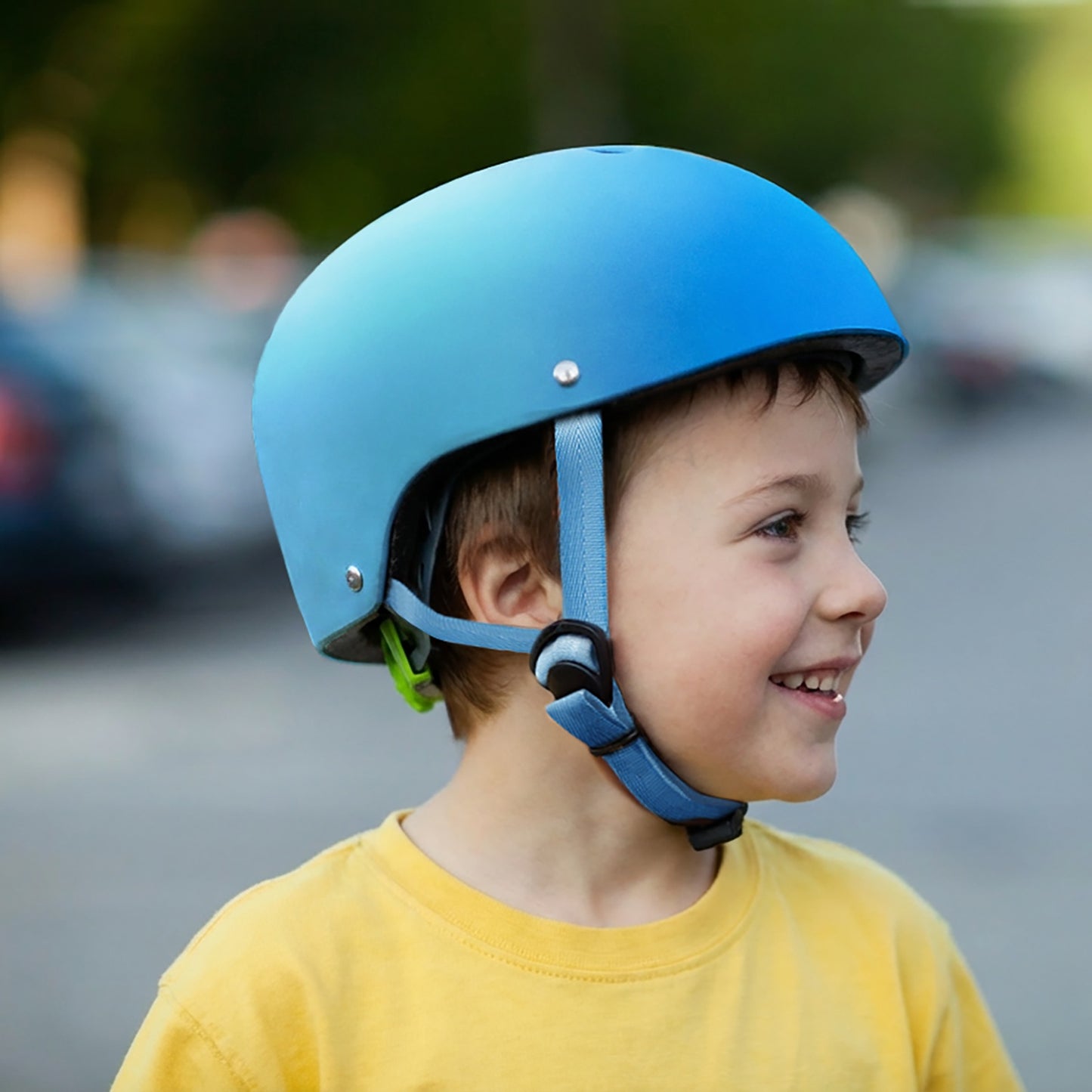 WOZINSKY BMX scooter bicycle helmet 48-52 cm - blue gradient – image 6
