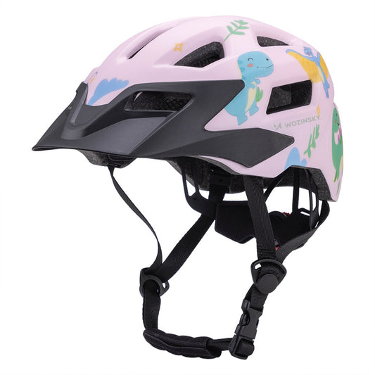 WOZINSKY Children's MTB bicycle helmet with detachable visor 48-52 cm - pink