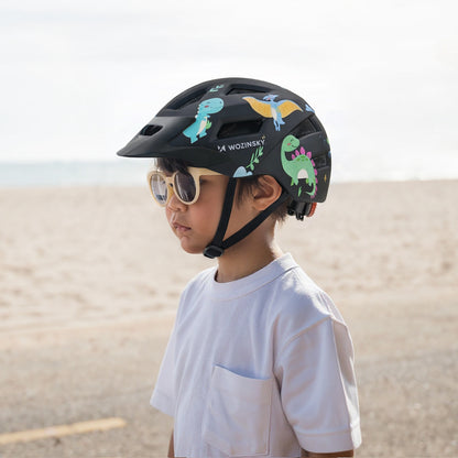 WOZINSKY Children's MTB bicycle helmet with detachable visor 48-52 cm - black – image 5