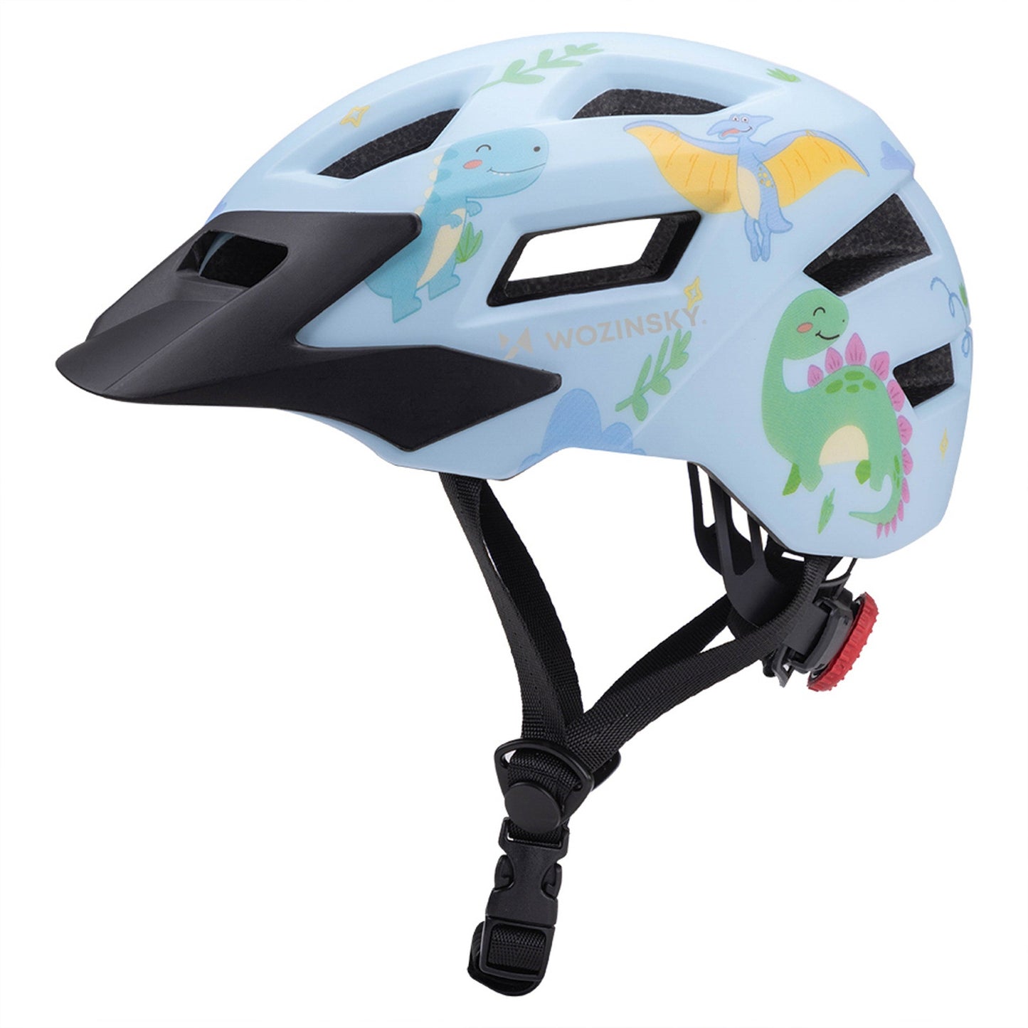 WOZINSKY Children's MTB bicycle helmet with detachable visor 48-52 cm - light blue – image 8