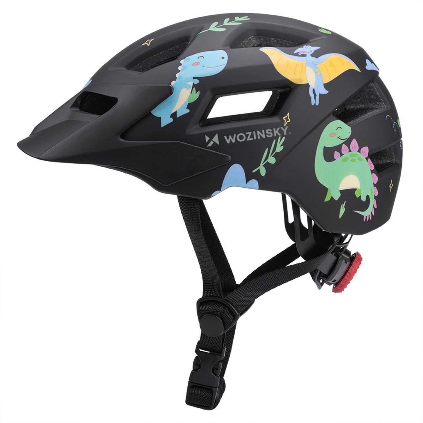 WOZINSKY Children's MTB bicycle helmet with detachable visor 48-52 cm - black – image 9