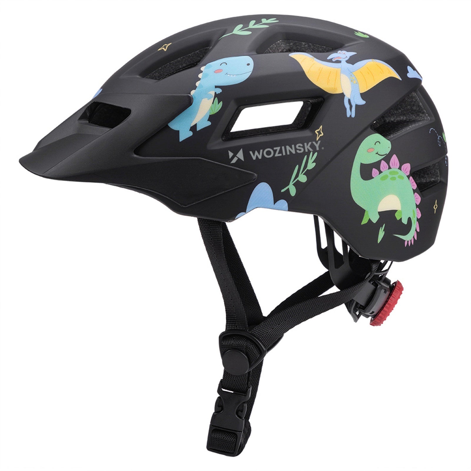 WOZINSKY Children's MTB bicycle helmet with detachable visor 48-52 cm - black – image 9