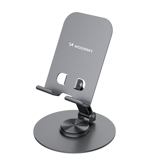 WOZINSKY Metal swivel stand for tablet phone - gray