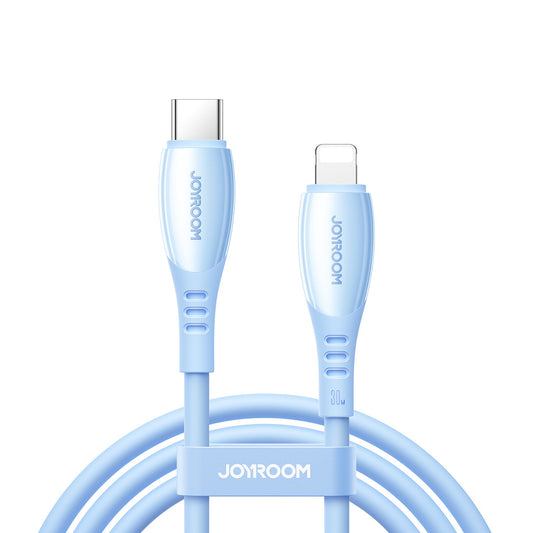 JOYROOM USB-C cable - iPhone Lightning Vibrant Series 30W 1.2m - blue