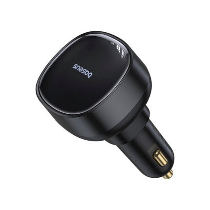 BASEUS Car charger with retractable cable for iPhone Lightning USB-C 60W, black – image 17
