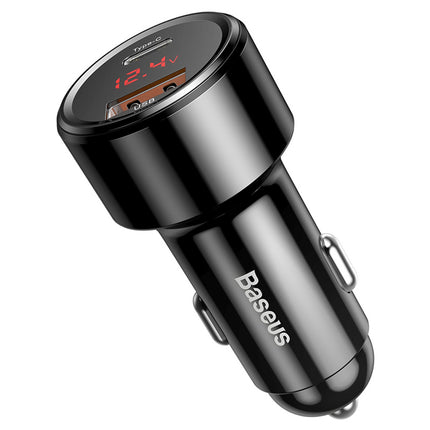 BASEUS Car charger with display USB-A USB-C 45 W - black – image 3