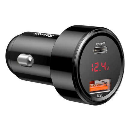 BASEUS Car charger with display USB-A USB-C 45 W - black – image 4
