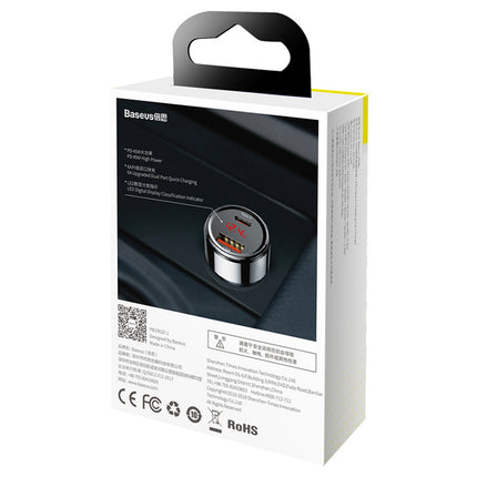 BASEUS Car charger with display USB-A USB-C 45 W - black – image 7