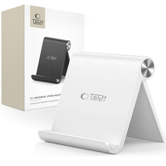 Tech-Protect Universal desk holder stand for smartphone, tablet up to 8" - white