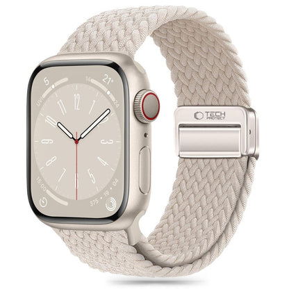 Tech-Protect Nylonmag nylon strap for Apple Watch 4/5/6/7/8/9/SE/Ultra 1/2 42/44/45/49 mm - beige