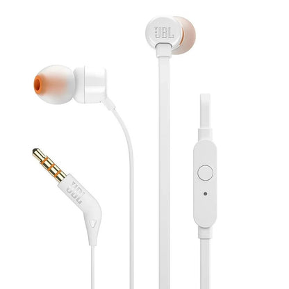 JBL JBL T110 in-ear wired headphones with 3.5mm mini jack - white