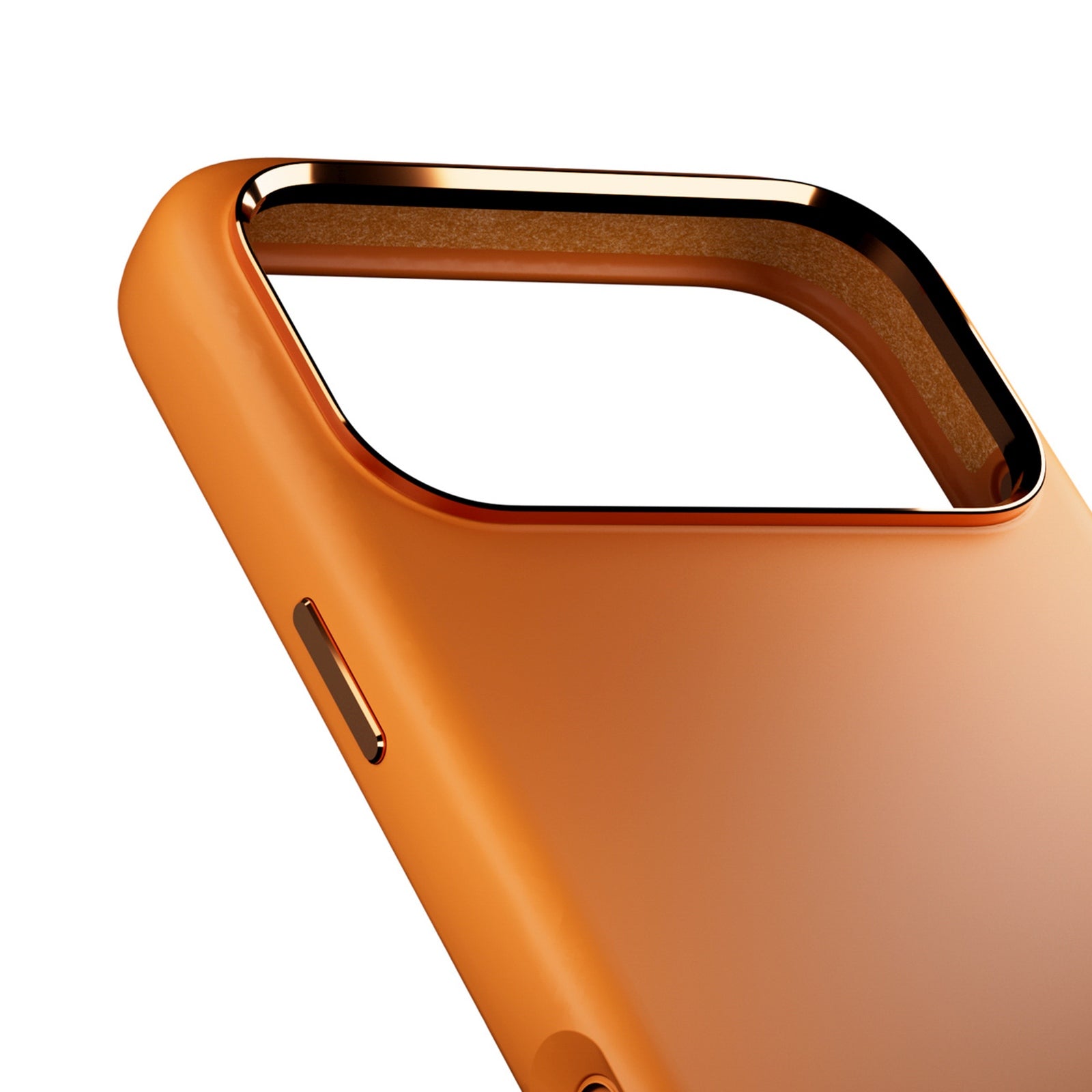 PURO Silicone Case with Camera Protection and Aluminum Buttons for iPhone 17 Pro MagSafe - Orange – image 4