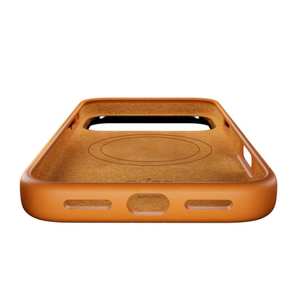 PURO Silicone Case with Camera Protection and Aluminum Buttons for iPhone 17 Pro MagSafe - Orange – image 6