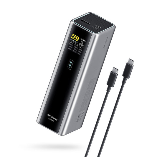 CUKTECH Powerbank 20000mAh USB-C USB-A 210W - gray