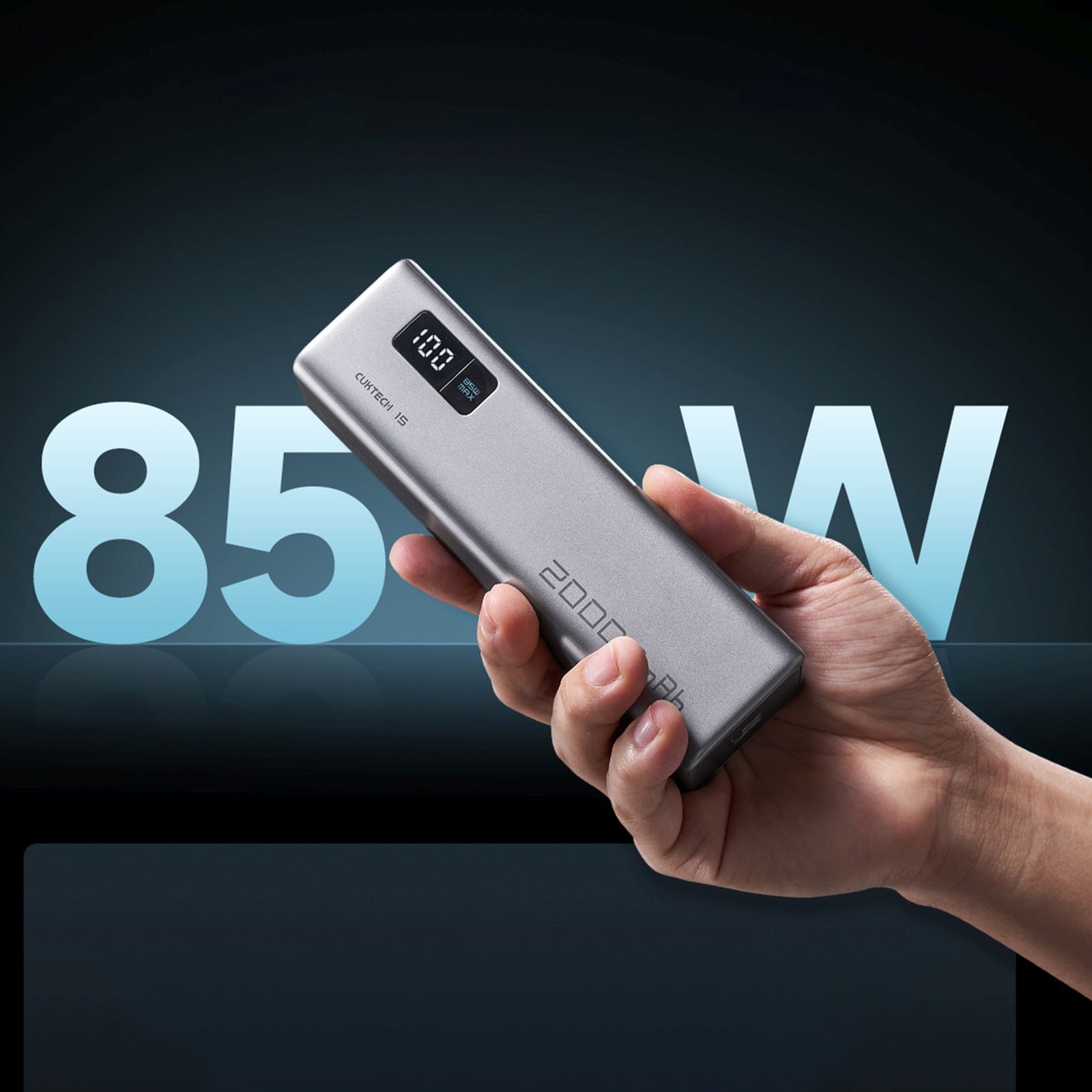 CUKTECH Powerbank 20000mAh USB-C USB-A 100W - gray – image 4