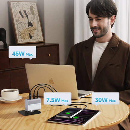 DUDAO GaN 30W USB-A - USB-C wall charger with USB-C cable - white – image 39