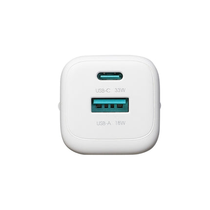 JOYROOM USB-A USB-C 33W wall charger - white – image 5