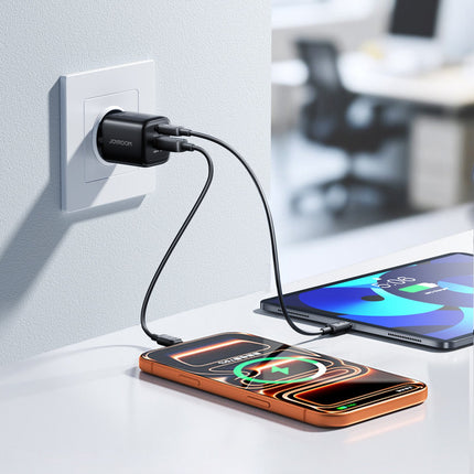 JOYROOM USB-A USB-C 33W wall charger - black – image 11