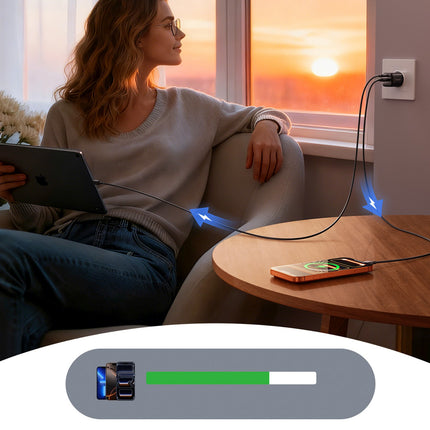 JOYROOM USB-A USB-C 33W wall charger - black – image 8