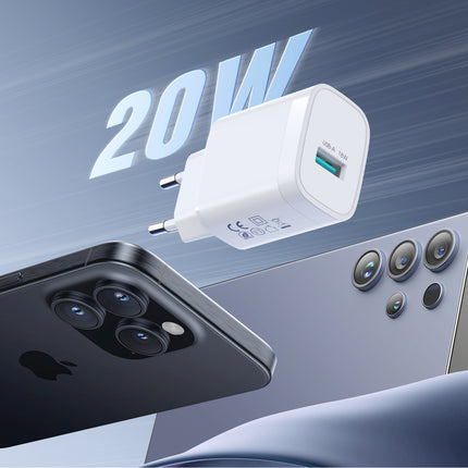 JOYROOM USB-A 18W wall charger with USB-A - USB-C cable 1m - white – image 4