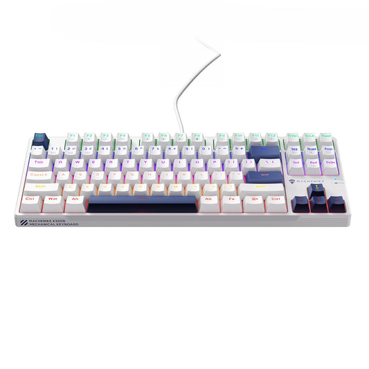 MACHENIKE Red Switch wired mechanical backlit gaming keyboard - white