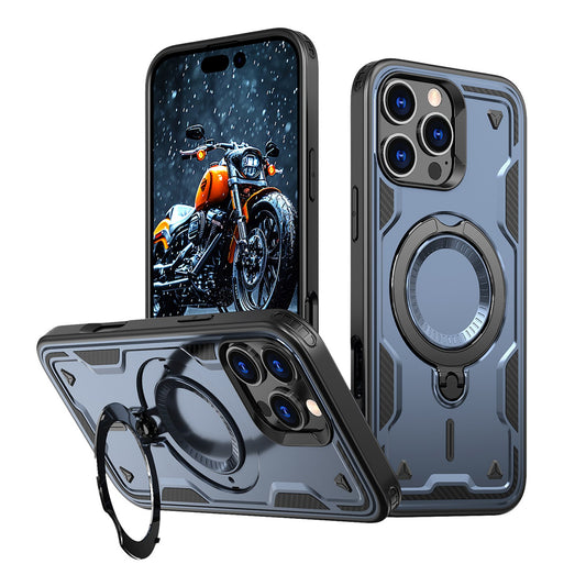 HURTEL Cover case for iPhone 16 Pro Hybrid Armor Trendy with MagSafe - blue
