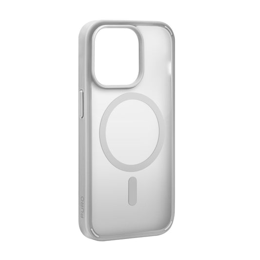 PURO Silicone case for iPhone 15 Pro Max Gradient MagSafe - silver