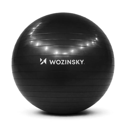 WOZINSKY Gymnastic ball for rehabilitation exercises with a pump, 65 cm - black