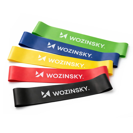 WOZINSKY Rubber resistance bands for fitness training exercises made of latex - 5 pcs.