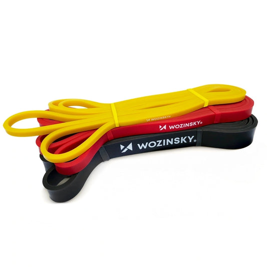 WOZINSKY Rubber resistance bands for fitness training exercises made of latex - 3 pcs.