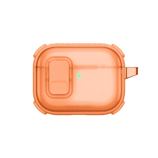 AmazingThing Protective case for AirPods Pro 3 Titan Pro Mag Case Clear - orange