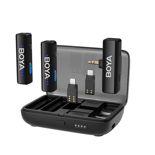 BOYA Wireless microphone set with case 1000mAh 2.4GHZ USB-C