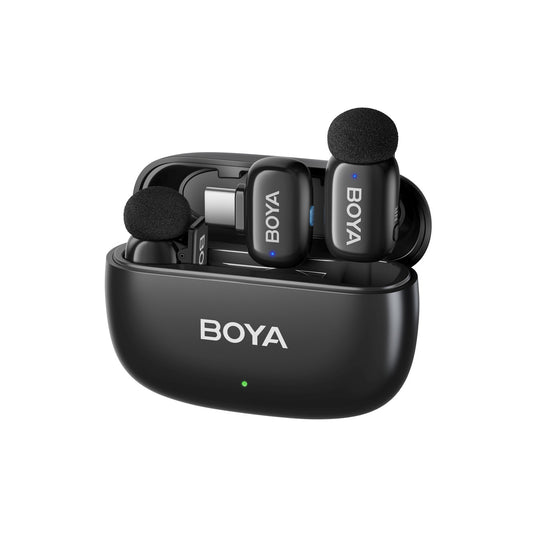 BOYA Mini 2-02 2.4GHz USB-C wireless microphone set with case