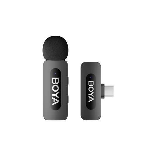 BOYA Wireless microphone with clip 120dB 2.4GHz USB-C - black