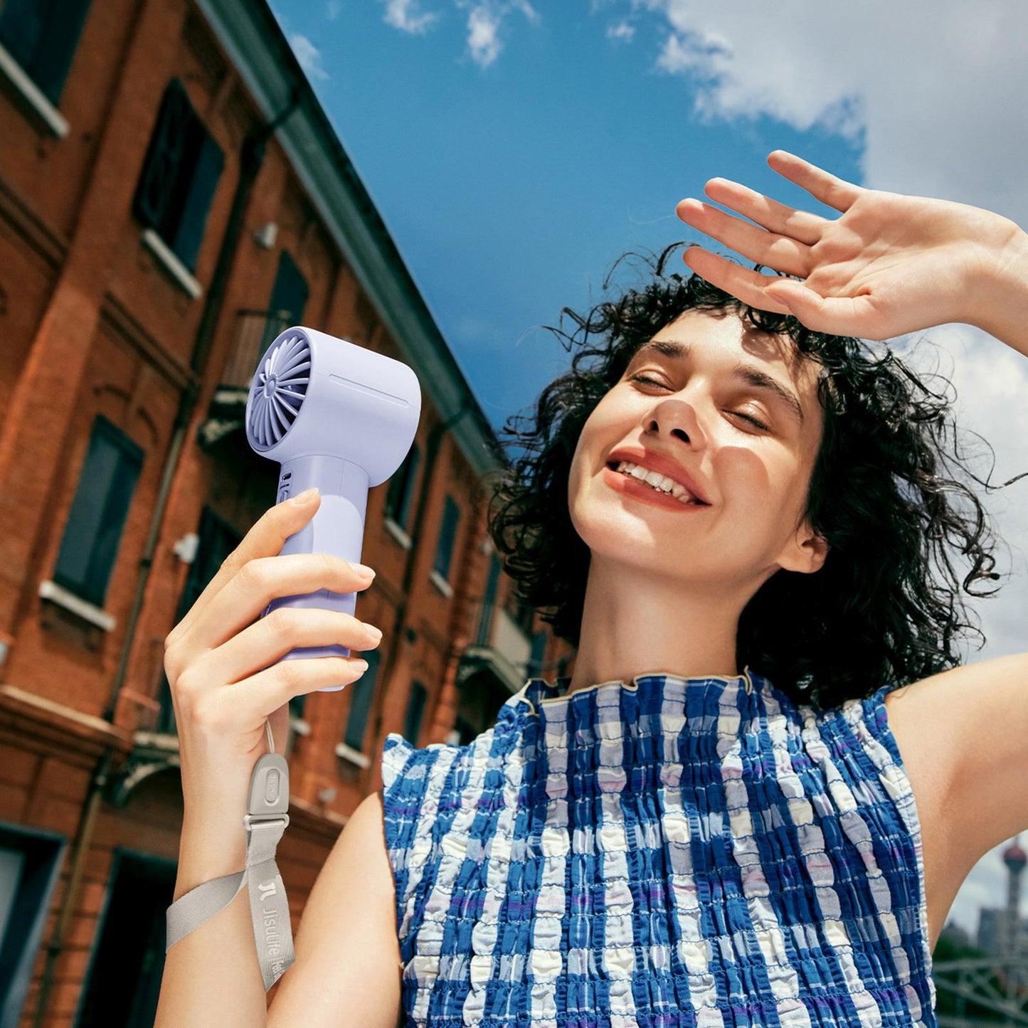 Jisulife Portable mini fan 4000mAh USB-C - blue – image 7